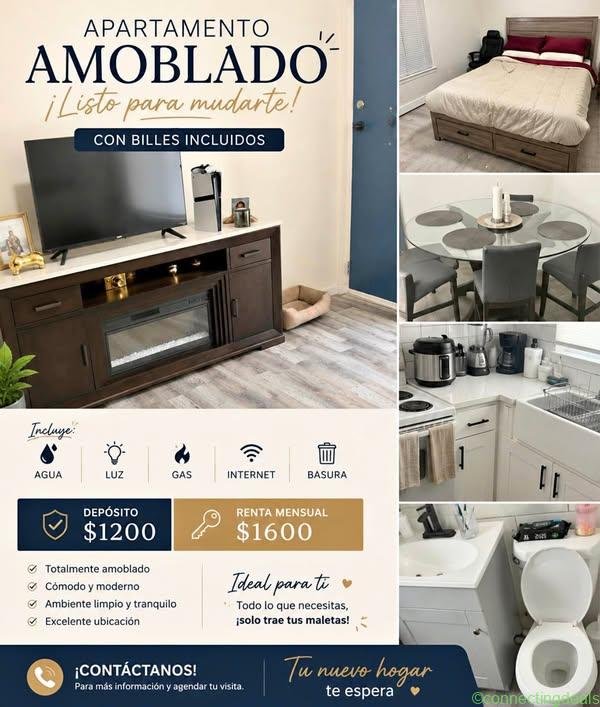 2 habitaciones 1 baño – Townhouse