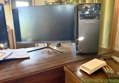 24" Lenovo monitor with computer tower in Omaha