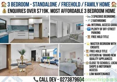 3 Bedroom / Standalone/Freehold in Auckland