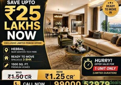 Free ad: 3 Beds 3 Baths - Apartment in Bangalore. 3 Beds 3 Baths - Apartment in Bangalore