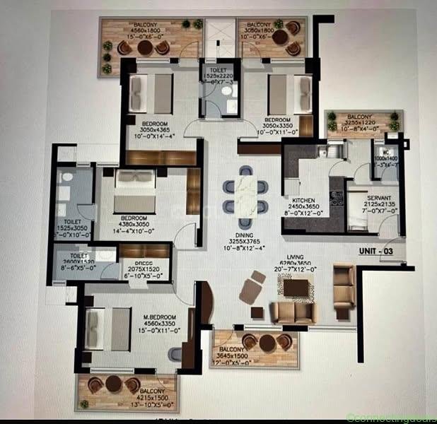 4 Beds 4 Baths – Apartment