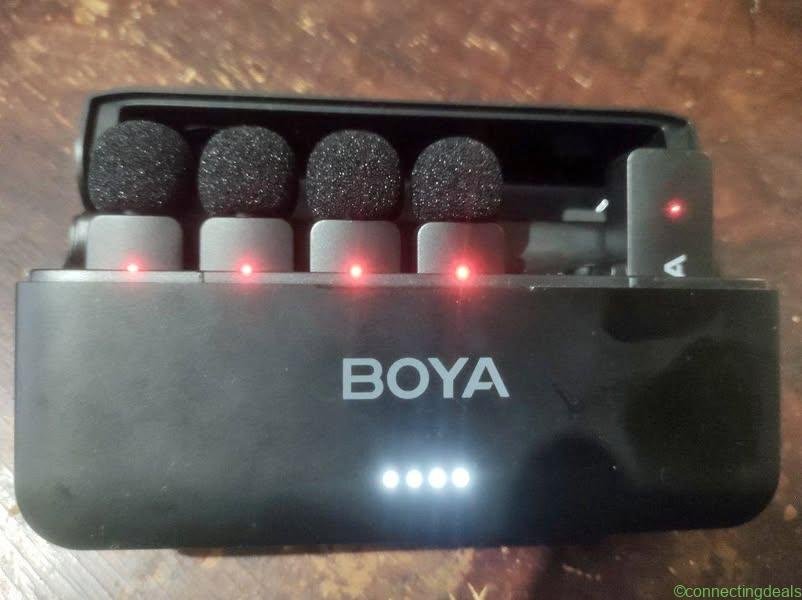 4+micrófonos+BOYA+inalámbricos+