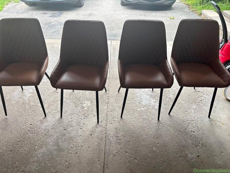 4x Brown Dining Chairs