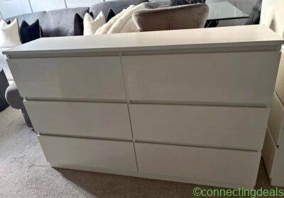 6 drawer white chest of drawers in London