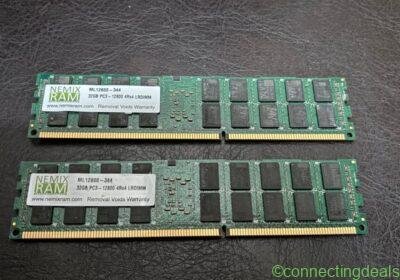 Free ad: 64GB (2X32GB) DDR3 1600MHZ PC3-12800 LRDIMM 4RX4 in Chicago. 64GB (2X32GB) DDR3 1600MHZ PC3-12800 LRDIMM 4RX4 in Chicago
