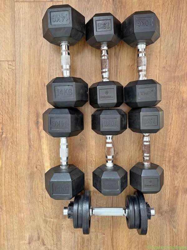 7 dumbbells