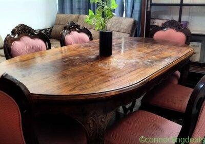 Free ad: 80+Years Old Genuine Nilambur Teak Dining Table in Thiruvananthapuram. 80+Years Old Genuine Nilambur Teak Dining Table in Thiruvananthapuram