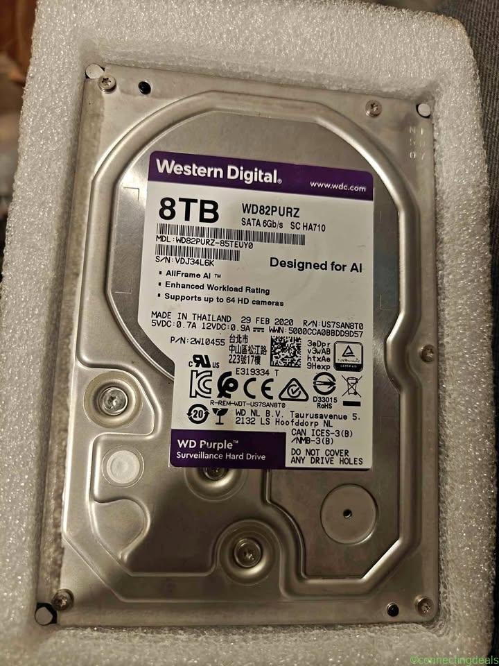 8TB WD Surveillance HDD