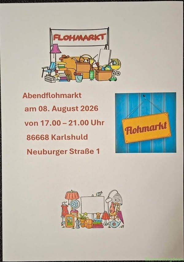 Abendflohmarkt am 08. August 2026 in 86668