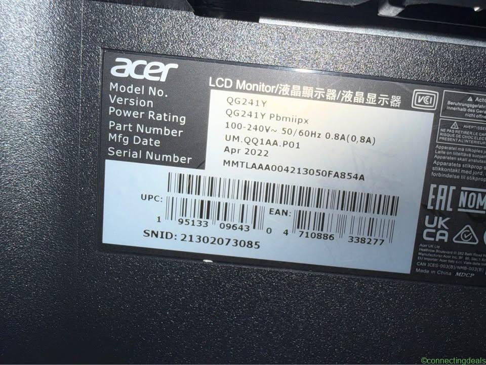 Acer QG241Y LCD Monitor
