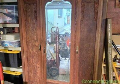 Free ad: Antique oak armoire wardrobe in Los Angeles. Antique oak armoire wardrobe in Los Angeles