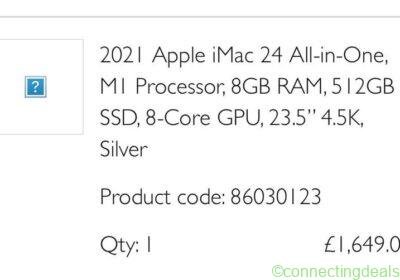Free ad: Apple Mac 2021 24 M1 8gb 512gb 8 Core in Birmingham. Apple Mac 2021 24 M1 8gb 512gb 8 Core in Birmingham