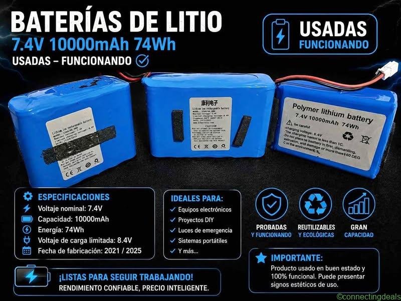 Baterias de litio medio uso