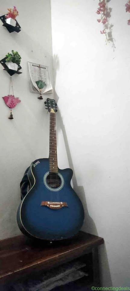 Beautiful Blue Acoustic Guitar in Excellent