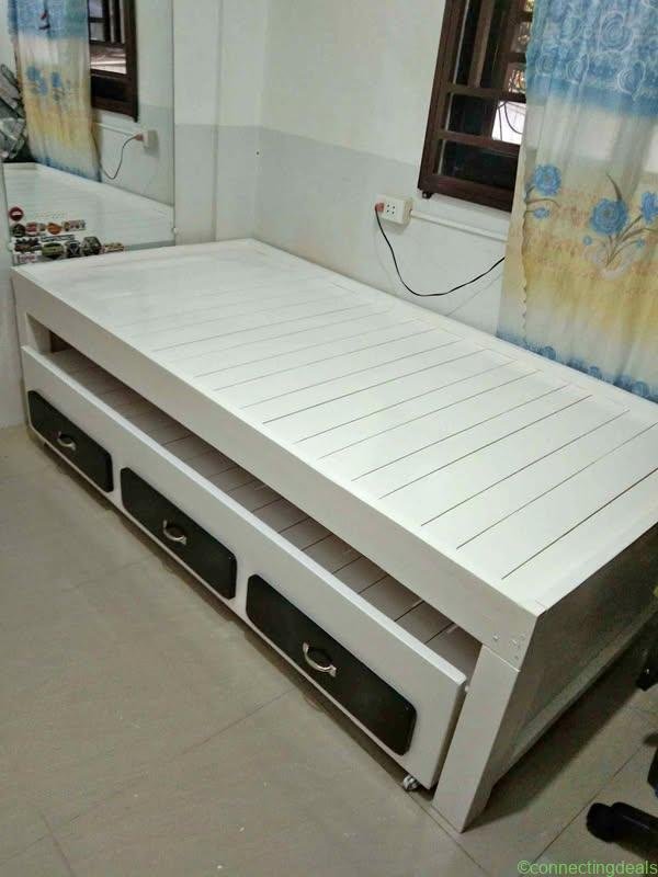 Bed frame with pull out drawer ✅