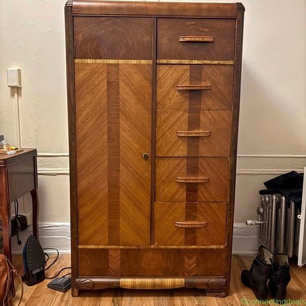 Big wooden vintage armoire