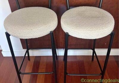 Free ad: Buclé bar chairs 2pcs in New York. Buclé bar chairs 2pcs in New York