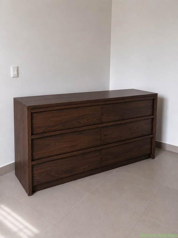 Cajonera color nogal oscuro | madera sólida ENVÍO