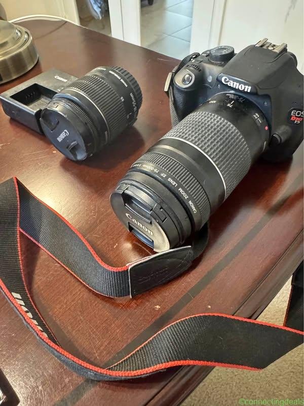 Canon EOS Rebel T5 DSLR camera with Canon