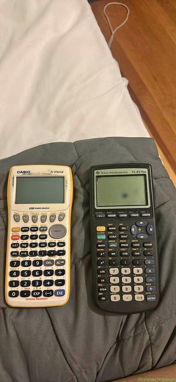 Casio fx-9750GII and Texas Instruments TI-83 Plus