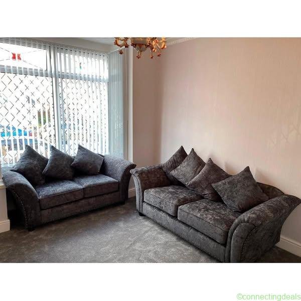 Charcoal Grey L-Shape Settee – Brand New