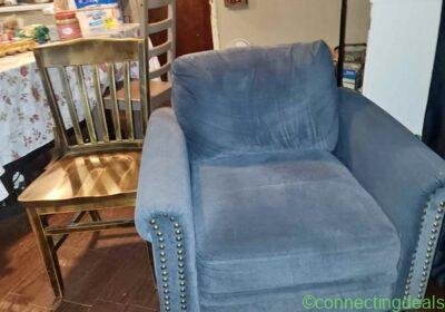 Chenille Nailhead Trim Armchair in San Antonio
