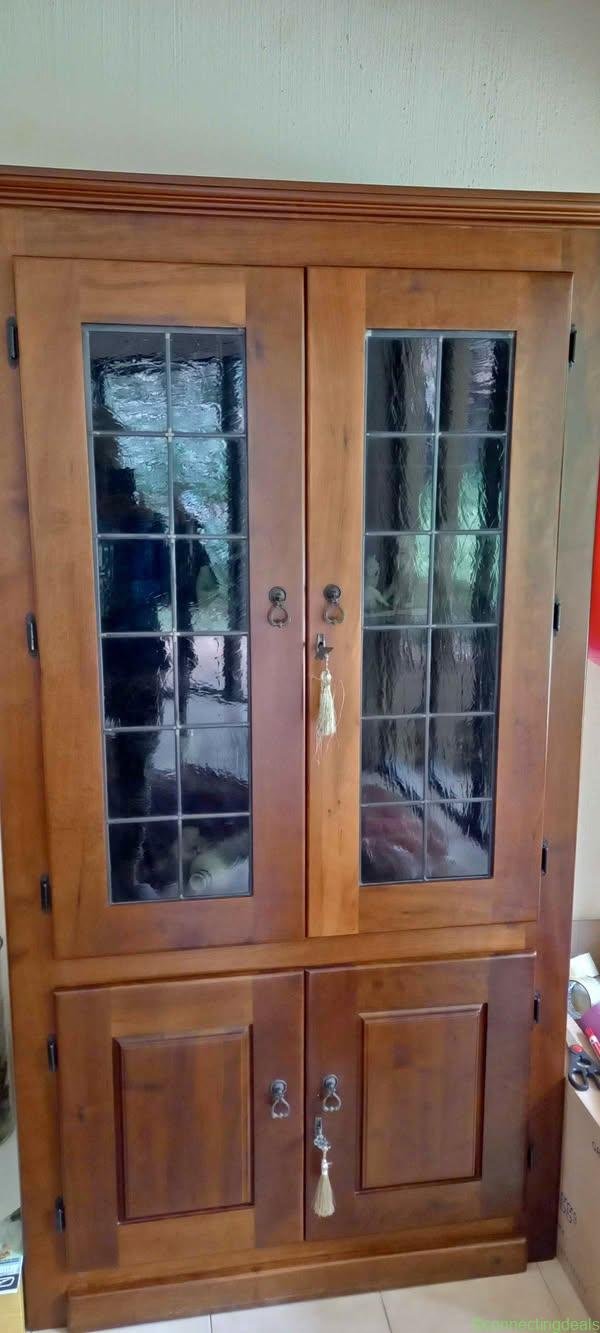Cherry oak display cabinet
