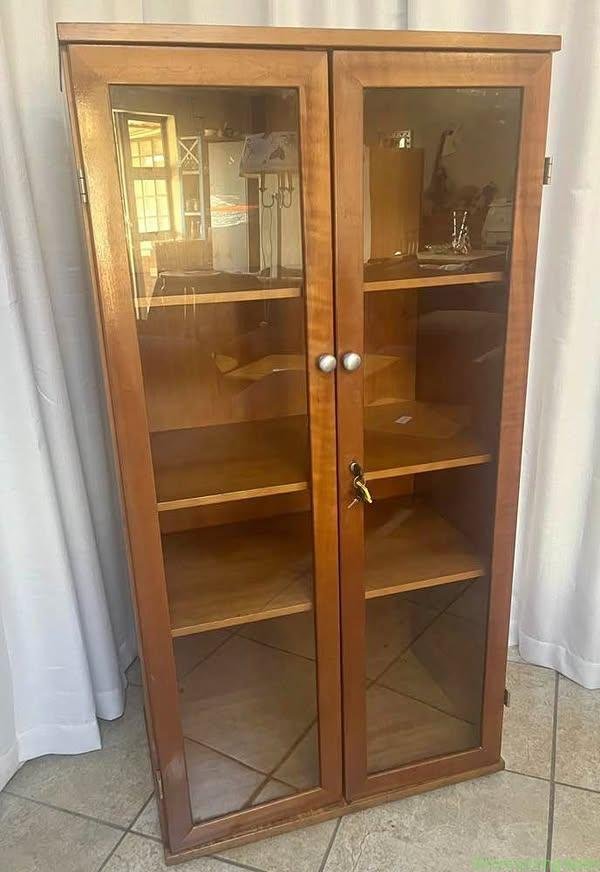 Cherrywood Bookcase with Glass Doors
