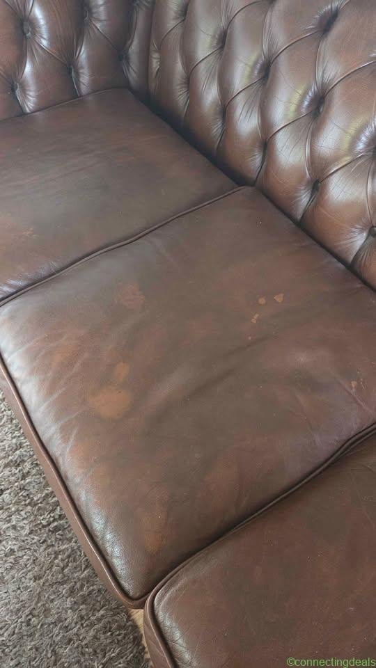 Chesterfield soffgrupp läder