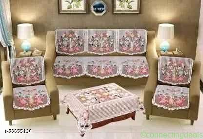 Cotton Sofa Cover With Central Table Cover