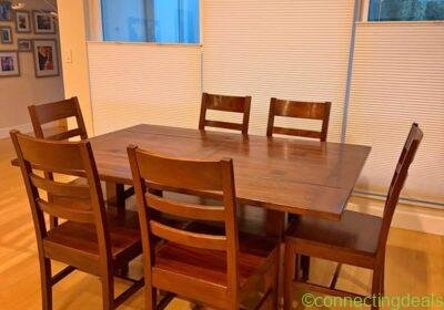 Free ad: Crate & Barrel Wooden Drop-Leaf Dining Table with in Miami. Crate & Barrel Wooden Drop-Leaf Dining Table with in Miami