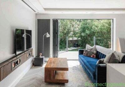 Deep Blue Sofa 190x80x90 Good Condition in Glasgow