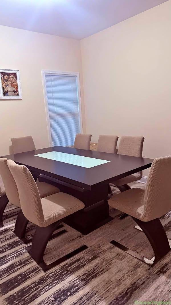 Dining table with 8 chairs