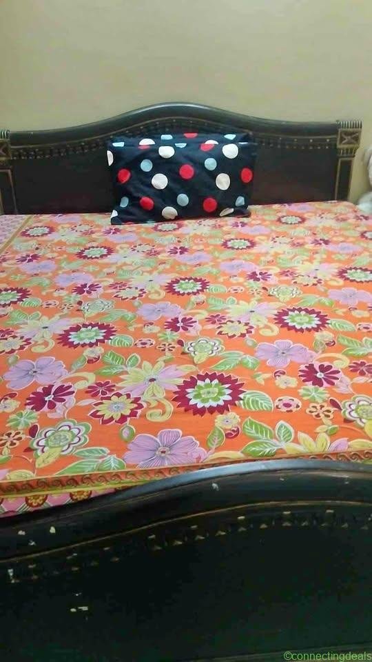 Double bed with mettress