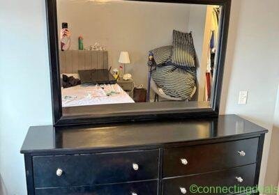 Free ad: Dresser with mirror in Calgary. Dresser with mirror in Calgary