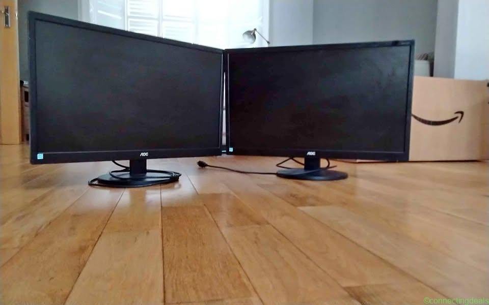 Dual Monitor Setup – 2 Monitors + 2 Amazon Basics