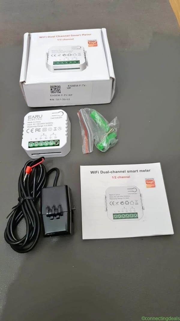 EARU Electric Tuya WiFi Dual-Channel Smart Energy