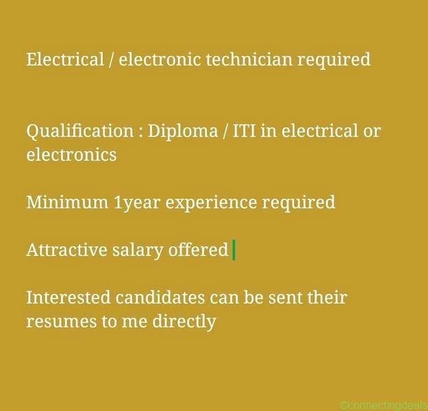 Electrical / electronic technician