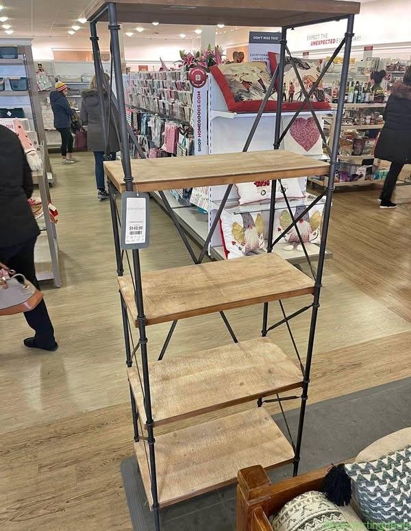 FREE 5-Tier Wood and Metal Bookshelf