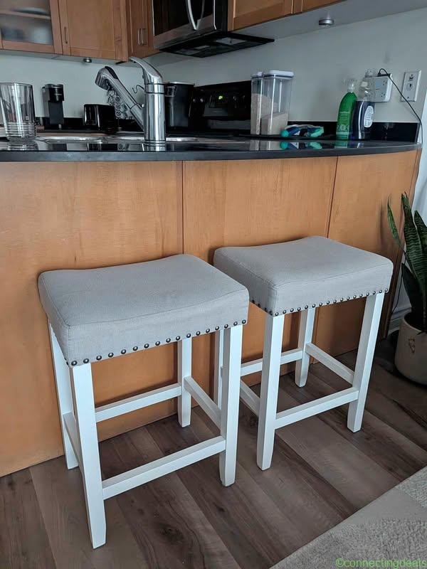 FREE MOVING SALE: Pair of Upholstered Backless