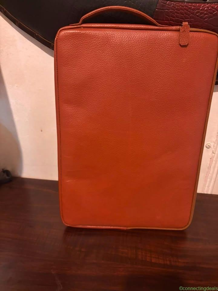 Genuine Tan Leather Laptop Sleeve Bag 16″ — 65 SAR