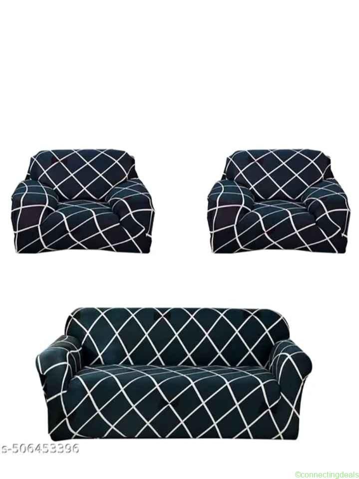 Geometric Grid Sofa Cover Set
