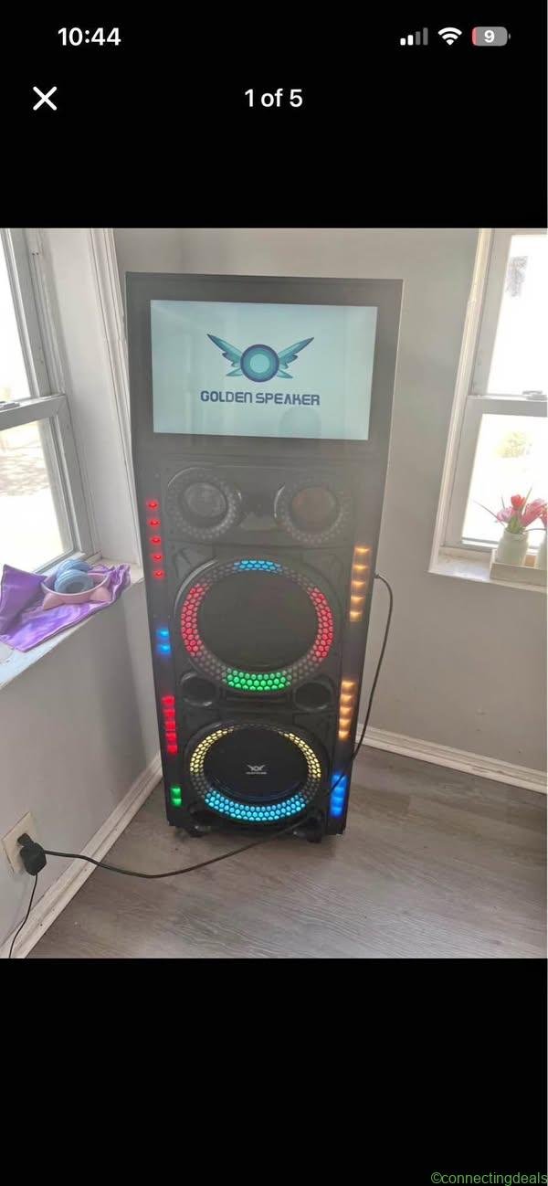 Golden karaoke Speaker with Android tablet