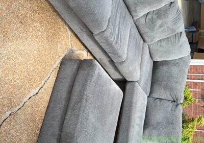 Free ad: Grey Sectional Sofa with Chaise and Ottoman in Memphis. Grey Sectional Sofa with Chaise and Ottoman in Memphis