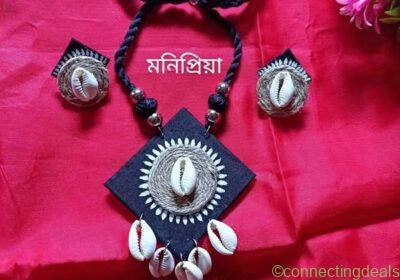 Handmade Shell & Jute Jewelry Set in Kolkata
