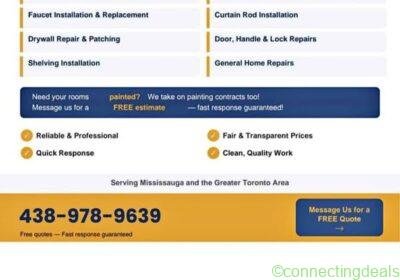 Free ad: Handyman in Toronto. Handyman in Toronto