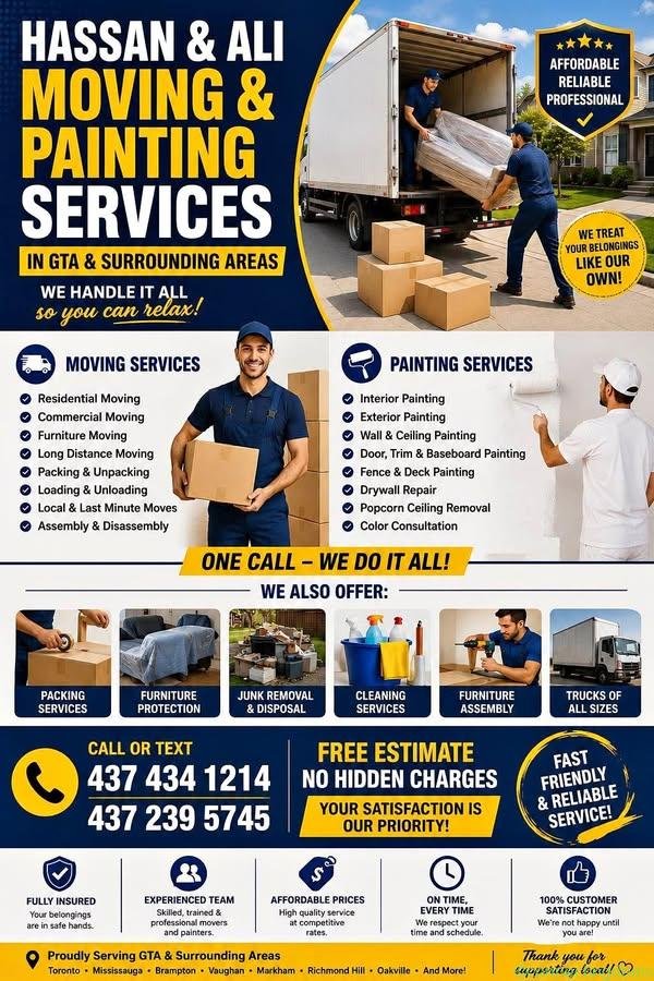 Hassan & Ali Moving & Painting Services