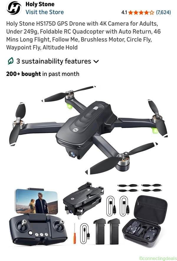 Holy Stone HS175D GPS Drone with 4K Camera