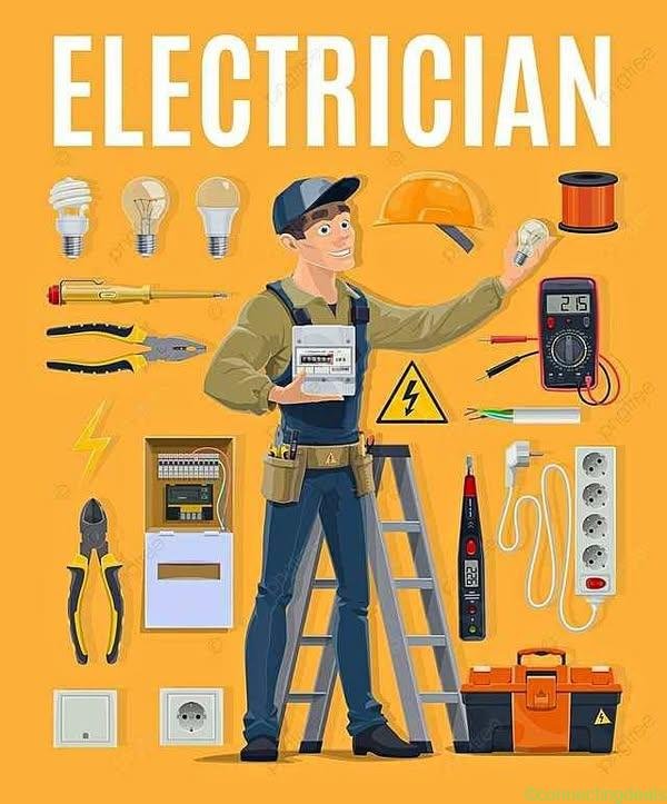 Home electrician worker