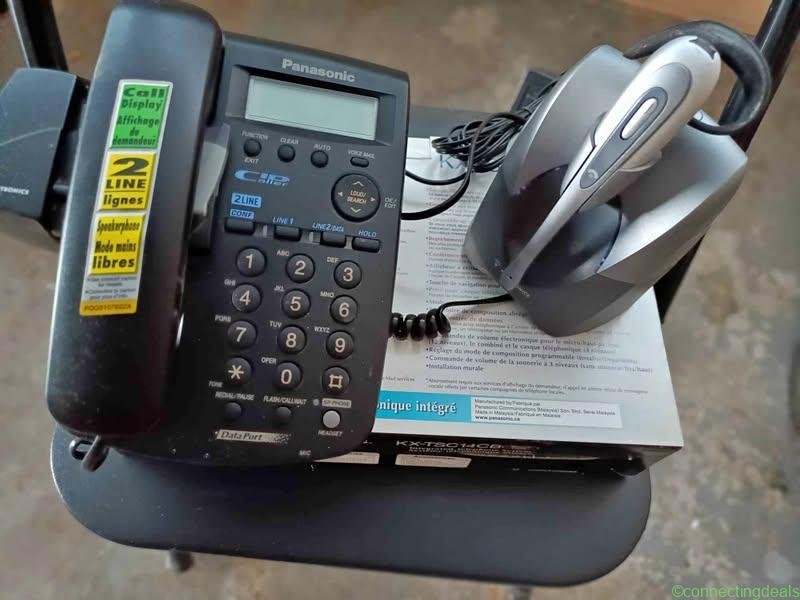 Home Office Panasonic Phone + Plantronics